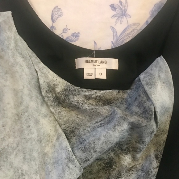 Helmut Lang graphite print draped dress - Picture 6 of 8